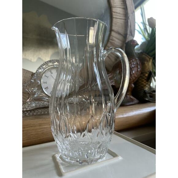 24% Lead Cristal D'arques Garanti Bretagne Water Pitcher France Barware Home - Picture 9 of 12